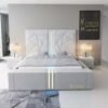 Modern Luxury Bed Frame With Headboard LED Lights